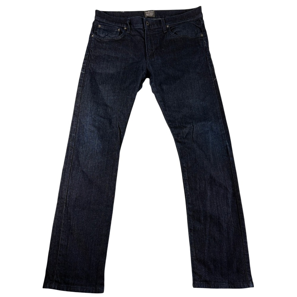 Kennedy Straight Leg Jeans Mens 34 Blue Denim Dark Wash Premium Stretch USA Made
